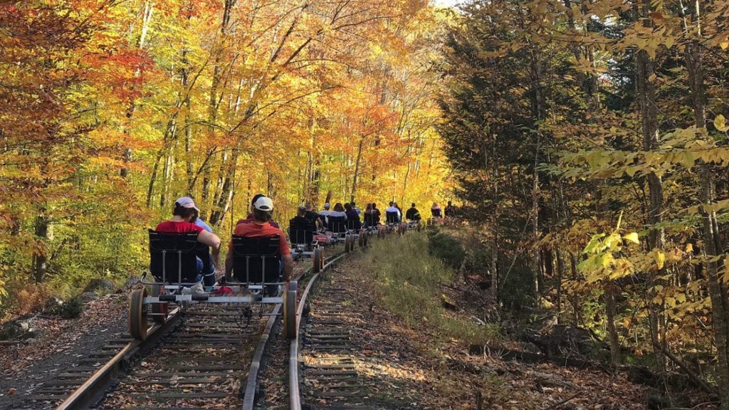Rail biking small group getaway